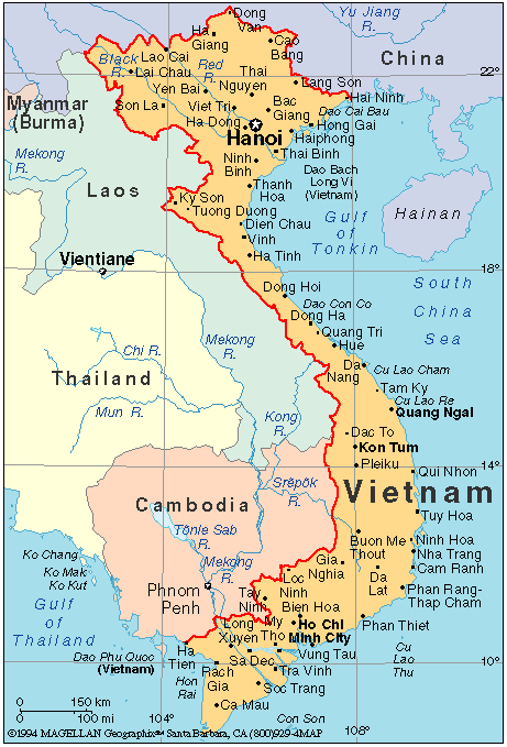 MAP OF VIETNAM